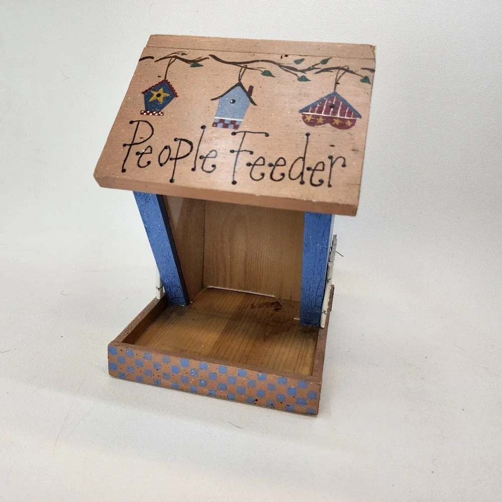 Custom Hand Painted Wild Bird Feeder House 9.5